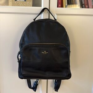Black Leather Backpack